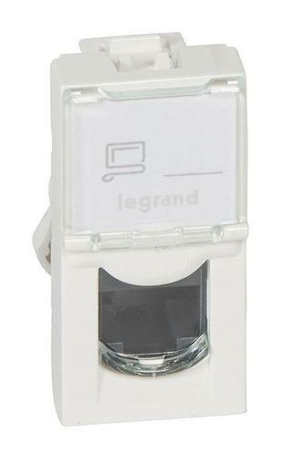 Розетка 1xRJ45 Cat.5 Legrand MOSAIC, белый