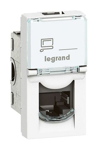 Розетка 1xRJ45 Cat.5 Legrand MOSAIC, белый