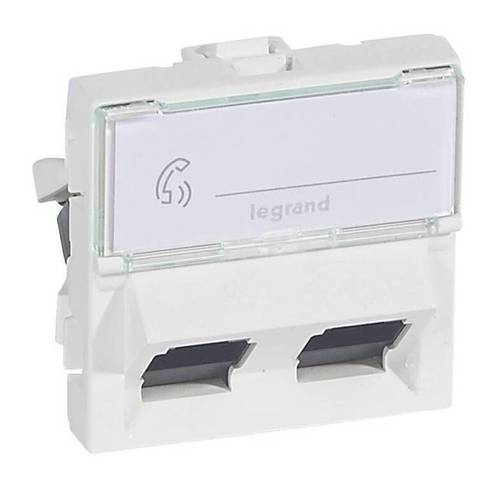 Розетка компьютерная RJ45 Cat.6 Legrand MOSAIC, белый