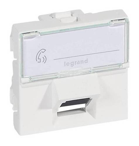 Розетка компьютерная RJ45 Cat.6 Legrand MOSAIC, белый