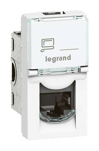 Розетка компьютерная RJ45 Cat.6 Legrand MOSAIC, белый