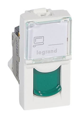 Розетка компьютерная RJ45 Cat.6 Legrand MOSAIC, белый